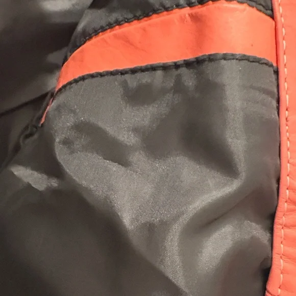 NWT [Leather Skin] Quilted 100% Genuine Leather Moto Jacket in Pink Women’s L - Picture 9 of 15